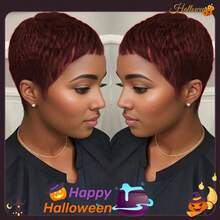 99J Human Hair Wigs Short Pixie Cut Wigs For Women Pixie Cut Wigs For Women For Women Look Natural For Daily Use For Halloween Costumes - S99J - View 1