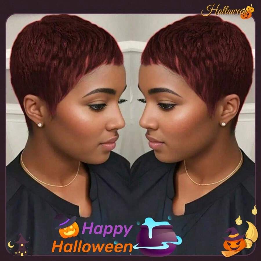 99J Human Hair Wigs Short Pixie Cut Wigs For Women Pixie Cut Wigs For Women For Women Look Natural For Daily Use For Halloween Costumes - S99J - View 1