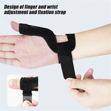 1Pc Adjustable Thumb & Wrist Support Brace With Detachable Aluminum Splint - Heavy-Duty Stability Brace,Ergonomic Design For Men & Women,Hand & Wrist Support For Sports,Work,Breathable And Adjustable,One Size Fits All For Men And Women,Stable Support Day And Night,Physical Relax,Gym Use,Ergonomic Design,Reinforced Stabilizer,Stability Aid,Active Lifestyle - 黑色 - 查看 5