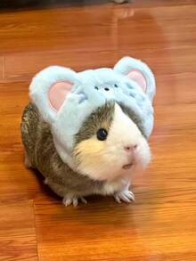 1pc Cartoon Headwear, Suitable For Guinea Pigs, Dwarf Rabbits, Small Pets, Choose Size Based On Pet, Warm For Winter, Cute For Photos - Multicolor - View 4