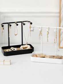 1pc Jewelry Display Stand With Drawer, Desktop Organizer For Bracelets, Necklaces, Rings, Earrings, Home Decor Accessory, Jewelry Organizer, Decorative Item, Jewelry Box, Jewelry Rack,Room Decor - Multicolor - View 6