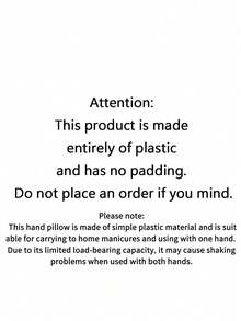 Nail Art Hand Pillow, Foldable Plastic Hand Pillow, Nail Salon Wrist Guard Holder, Dedicated Hand Pillow, Minimalist Style Tool Holder, Portable And Foldable(28*10.5cm) - White - View 8