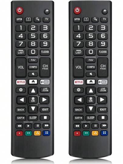 Universal Remote Control For  L And-G  TV Remote,Compatible With All Models For L-G Brand, With  Video Shortcut Buttons[Pack Of 2]