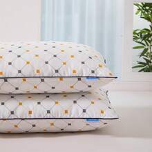 Almohada de algodón de alta calidad, súper suave, con calidad de centro comercial. Ideal para hoteles y uso doméstico, protege la columna cervical y le permite dormir plácidamente. - Blanco - Ver 3