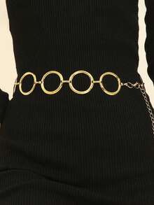 1 件夸张金色性感派对身体链，配多层仿珍珠流苏，女士腰链，送给女朋友、姐妹、生日、度假、派对的礼物 - 銀色 - 查看 3