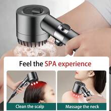 1 Bộ hệ thống vòi sen treo tường đa năng nâng cấp, van vòi sen phím đàn piano 4 chiều, có đầu vòi sen cầm tay phun mưa 3 chế độ, vòi xịt vệ sinh cầm tay kèm vòi sen, bộ vòi bồn tắm, phụ kiện phòng tắm, áp suất nước và nhiệt độ có thể điều chỉnh với màn hình hiển thị nhiệt độ LED và đèn chiếu sáng theo tâm trạng, kết cấu kim loại, không cần điện, lý tưởng cho việc cải tạo phòng tắm, đồ dùng phòng tắm - Bạc - Xem 8