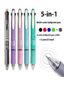 10/5/1 Bút bi nhiều màu 4 trong 1 - 4 bút bi màu + 1 ruột bút chì - Xem 2