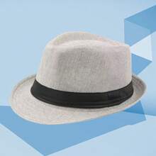 1/2/3 piezas Sombrero de jazz de unicolor y estilo simple, gorra de Panamá unisex, estilo casual, adecuado para Navidad, Halloween, fiesta de Año Nuevo, viajes, protección solar, versátil - A - Ver 3