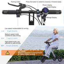 TopMate ES35 3 Wheel Electric Scooter For Adults With 36V7.8Ah Removable - 24km/H - 灰色 - 查看 5