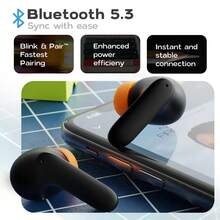 Wireless Earphones BT 5.4 Low Latency Long Range In Ear Bluetooth Earphones Microphone Noise Reduction Fast Charging Game Mode Play Game Listen Music Headset - 白色 - 查看 8