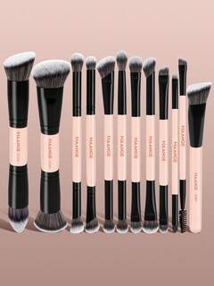 MAANGE 4/3/8/11/12 قطعة مجموعة فرش مكياج احترافية ذات طرفين مزودة بعلبة ورقية، فرشاة أساس مائلة ومدببة، فرشاة تحديد، فرشاة أحمر الخدود، فرشاة بودرة، فرشاة ظلال العيون، فرشاة كونسيلر، فرشاة تبريز، فرشاة تدخين، أدوات مكياج بألياف ناعمة سهلة الحمل، مجموعة للسفر، هدية للنساء والفتيات