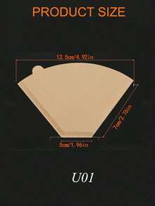 choxila 50/100片装咖啡滤纸，V形咖啡滤纸，一次性咖啡茶滤纸，棕色扇形咖啡滤纸，适用于手冲咖啡和滴滤咖啡机