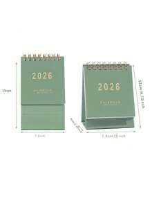 Calendario da scrivania minimalista a colori solidi Morandi 2026, decorazione per memo e blocco note da scrivania per studenti - Multicolore - Visualizzare 5