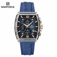 Đồng hồ đeo tay nam thời trang NAVIFORCE hàng đầu, hàng hiệu cao cấp, chống nước, đồng hồ bấm giờ, lịch, dây đeo silicon, đồng hồ thể thao, quân đội, thạch anh, quà tặng nam 6101 - màu đen - Xem 18