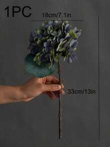 1 pezzo Fiore artificiale di ortensia vintage, decorazione per il soggiorno, composizione floreale di ortensia vintage, fiore di seta, decorazione per la casa, accessorio per la fotografia - Multicolore - Visualizzare 3