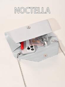 Noctella 闪耀优雅的莱茵石手提包，时尚单肩链条包，适合女士派对、婚礼、盛会和正式场合，是派对女孩和女士的理想之选，尤其适合派对、婚礼、舞会、盛会/宴会，是送给女性的最佳礼物。 - 銀色 - 查看 6