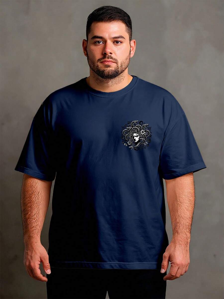 Camiseta Plus Size Masculina GG ao G5 Modelagem Relax Estampa Casual Conforto Diário