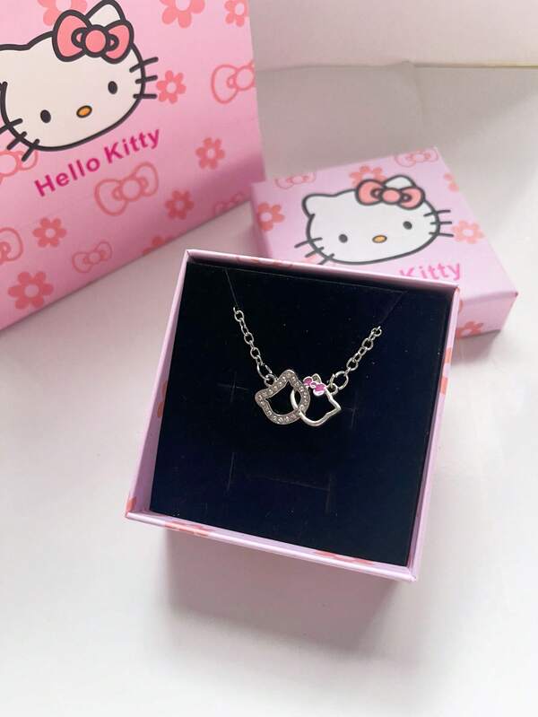 Sanrio Sanrio Hello Kitty Necklace, Fashion Clavicle Chain, Suitable For Sending Girlfriends Birthday Gifts, Valentine's Day Gifts, Christmas Gifts, Halloween Party Gifts.