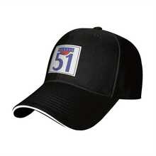 Adjustable 'PASTIS 51' Logo Casual Sandwich Baseball Cap - Black Polyester, Breathable, Machine Washable, Professional Dry Cleaning, Casual Headwear| Adjustable Headwear| Polyester Fiber Cap - màu đen - Xem 6