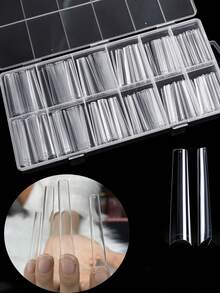 240 Cái/Hộp 3Xl Trong Suốt Nửa Đầu Móng Tay Giả Cho Móng Acrylic Chuyên Nghiệp Dài Thêm Thuôn Vuông Thẳng Bấm Vào Móng Gel Đầu Móng Tay Cho Tiệm Làm Móng Đồ Dùng Làm Móng Tay - Trong sáng - Xem 7