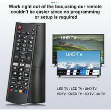 Universal Remote Control For  L And-G  TV Remote,Compatible With All Models For L-G Brand, With  Video Shortcut Buttons[Pack Of 2] - 黑色 - 查看 3
