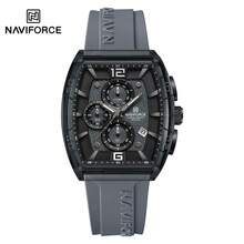 Đồng hồ đeo tay nam thời trang NAVIFORCE hàng đầu, hàng hiệu cao cấp, chống nước, đồng hồ bấm giờ, lịch, dây đeo silicon, đồng hồ thể thao, quân đội, thạch anh, quà tặng nam 6101 - màu đen - Xem 17