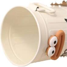 3个可爱卡通个性化笔筒，男女通用简约复古办公文具盒，适用于钢笔、画笔、牙刷、化妆刷、迷你垃圾桶，办公家居装饰，独特的儿童礼物，理想的家居学习用品，铅笔盒，包袋 - 彩色 - 查看 9