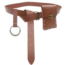 1 Set Of 3 Solid Color Waist Pouch, PU Leather Skirt Clip, Suitable For Medieval Renaissance Cosplay And Daily Wear
