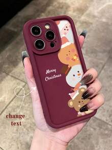 1 ốp lưng điện thoại tùy chỉnh, cổ điển và thời trang. Được cá nhân hóa với các hình hoạt hình dễ thương và thiết kế chữ, món quà lý tưởng cho mẹ, cha, các cặp đôi, người thân yêu, bạn bè. Thích hợp cho Giáng sinh, Ngày lễ tình nhân, Halloween, Lễ Phục sinh. Tương thích với iPhone 16/15/14/13/12/11, S25/S24/S23/S22 - Màu Đỏ Sâu - Xem 2