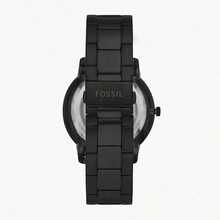 Fossil Neutra Mode Automatikuhr für Herren ME3184 beiges rundes Zifferblatt und dunkelbrauner Lederarmband Lässig Uhr, geeignet für täglichen Geschäftsgebrauch, ideales Geburtstagsgeschenk für Männer, Freund, Vater