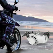 2 Stroke 49CC Engine Motor Kits Dirt Bike Motorcycle Engine Kit Single Cylinder Air-Cooled Pull Start Engine Kit For Mini Dirt Bike, ATV, Scooter - Bạc và đen - Xem 8