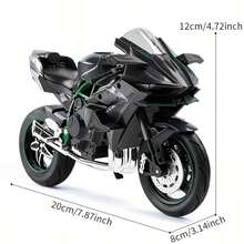 1:10Premium Alloy Motorcycle Model - Perfect Gift For Boys, Ideal For Christmas, Halloween, Thanksgiving | Collectible Toy Car & Motorbike Display - 黑色 - 查看 2