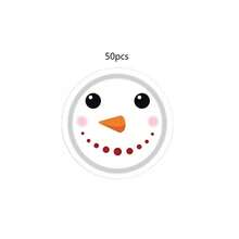 10 件/20 件/40 件/50 件/80 件，圣诞纸盘 7 英寸圣诞老人餐盘，圣诞雪人姜饼人派对纸盘晚餐甜点圣诞节新年生日派对用品 - 彩色 - 查看 14