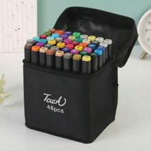 48/60/80/120/168pcs Christmas Handmade Dual-Tip Colored Art Markers Set, Quick-Dry Waterproof Permanent Markers Suitable For Glass, Wood, Metal And More, Great For Artists, Adult Coloring, Sketching, Illustration, Card Making, Christmas & New Year Gifts, Refillable - Multicolor - View 9