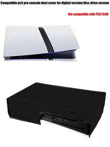 PS 5/PS 5 Pro 主机防尘罩，适用于光盘版和数字版，保护套，便携 - 黑色 - 查看 10
