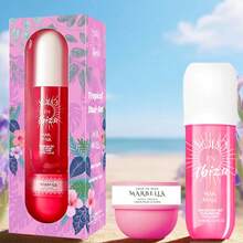 Wish 2-Piece Set, SOLO EN IBIZA Body & Hair Fragrance Mist And Body Cream Gift Box For Men And Women, Long Lasting Fragrance, 4 Different Scent, Perfect For Holiday Gifts, Dating, Daily Life, Parties, 3.4 Fl Oz Perfume, 50g Body Cream - 2-Piece Set C - 查看 3