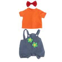 MSYO 1 Set de 55cm Ropa de Muñeca, Conjunto de Moda para Muñeca, 4 Estilos Disponibles, Moño de Muñeca + Pantalones Babero de Muñeca + Manga Corta de Muñeca, Set de 3 piezas, Adecuado como Regalo de Cumpleaños o Regalo Festivo para Niñas Pequeñas - Multicolor - Ver 9