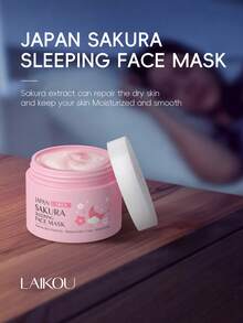 1 Bottle LAIKOU Japan Cherry Blossom Moisturizing Night Cream 30g + 1 Sheet Japan Cherry Blossom Sleeping Mask 25g, Skin Repair Facial Cream, Firming Moisturizing Lotion, Deep Nourishing Facial Moisturizer, Suitable For All Skin Types, Can Be Used For Self-Care SPA Or As A Gift For Girlfriend - NIGHT CREAM+SLEEP FACIAL MASK - 查看 11