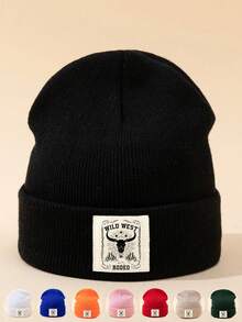 1pc Unisex Outdoor Casual Warm, Soft & Stretchy Bull Head Letter Slogan Graphic Print Sweatshirt, Autumn/Winter Fall