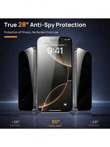 CASECOPS 4pcs Privacy Screen Protector Auto-Alignment Kit Compatible With Iphone 16 Pro Max, 9H Hardness Shatterproof Tempered Glass Film, Ultra-Fast Installation, Dust-Proof Design, Tempered Glass Screen Protector, Includes Installation Tool Kit, 9H Hardness, Scratch-Resistant, Full Coverage Protection, Compatible With IPhone 18 Pro Max/18 Pro/17 Pro Max/17 Pro/17 Air/17/16 Pro Max/16 Plus/15 Pro Max/14/13/12/11 Series, Bubble-Free, Dust-Free - 4pcs - View 5