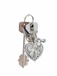 1pc Bubble Cute Letter Pendant,Heart-Shaped Lace Decorative Mirror Keychain,Vintage Y2k Cute Versatile Bag Charm, Necklace Pendant Bag Pendant - Lucky Crystal Pendant, Letter A-Z, Shiny Alloy Bag And Backpack Pendant - Perfect Gift For Beach Vacation And Birthdays And Special Occasions