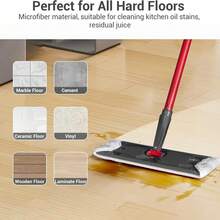 Miếng lau nhà thay thế tương thích với H2pro, O-Cedar, hiệu quả làm sạch cao, thích hợp sử dụng ướt và khô, vật dụng thiết yếu để làm sạch - Xanh và trắng - Xem 7