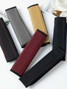 1pc Personalized Embroidered Car Seat Belt Cover, Car Safety Belt Pad, Car Interior Accessories, Seat Belt Shoulder Pad, Protect Neck From Scratches And Friction