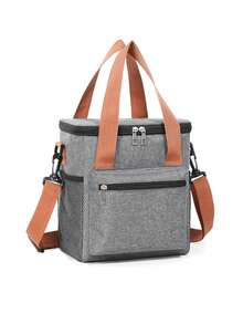 2/1pc Thick New Insulated Lunch Bag, Large Capacity Thermal Tote Bag, Outdoor Picnic Cooler Bag, Multifunctional Insulated Lunch Box Bag, Aluminum Foil Lining For Keeping Food Warm/Cold, Suitable For Outdoor Picnic, Camping, Travel - Multicolor - View 21