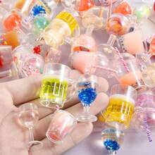 10 piezas/20 piezas/50 piezas Encantos lindos para hacer joyas, múltiples colores de caramelos, números y otros colgantes de material acrílico mezclado, se pueden usar para hacer collares, pulseras, colgantes de llavero, envíos aleatorios múltiples