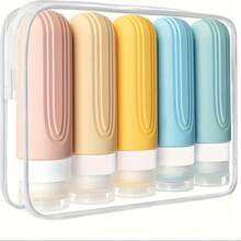 GGGold 5Pcs Travel Bottles For Toiletries TSA Approved Travel Size Containers, 3oz Leak Proof Refillable Travel Accessories For Shampoo Conditioner,  Travel Bottles With Toiletry Bag - 彩色 - 查看 7