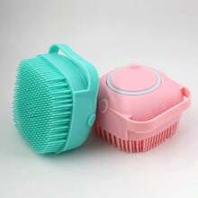 Silicone Pet Bath Brush With Shampoo Storage, Massage Rubber Grooming Tool For Dogs And Cats, Comfortable Hair Cleaning, Improve Fur Health - Nhiều màu - Xem 8