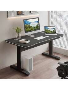Office Desk/Computer Desk - Ergonomic Modern Computer Workstation Suitable For Home Office Work And Study. - Black - View 9