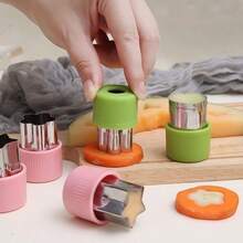 Cortador de sándwich de acero inoxidable, molde para tostadas con forma de dinosaurio y conejo, cortadores de galletas y verduras, molde de hornear DIY, herramienta para el almuerzo Bento de niños - Multicolor - Ver 6