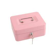 1PC Metal Cash Box With Key Lock, Note And Coin Safe Box, Portable Large Double Layer Cash Box With Fixed Coin Tray And 2 Keys, Money Tin Black. - 彩色 - 查看 22